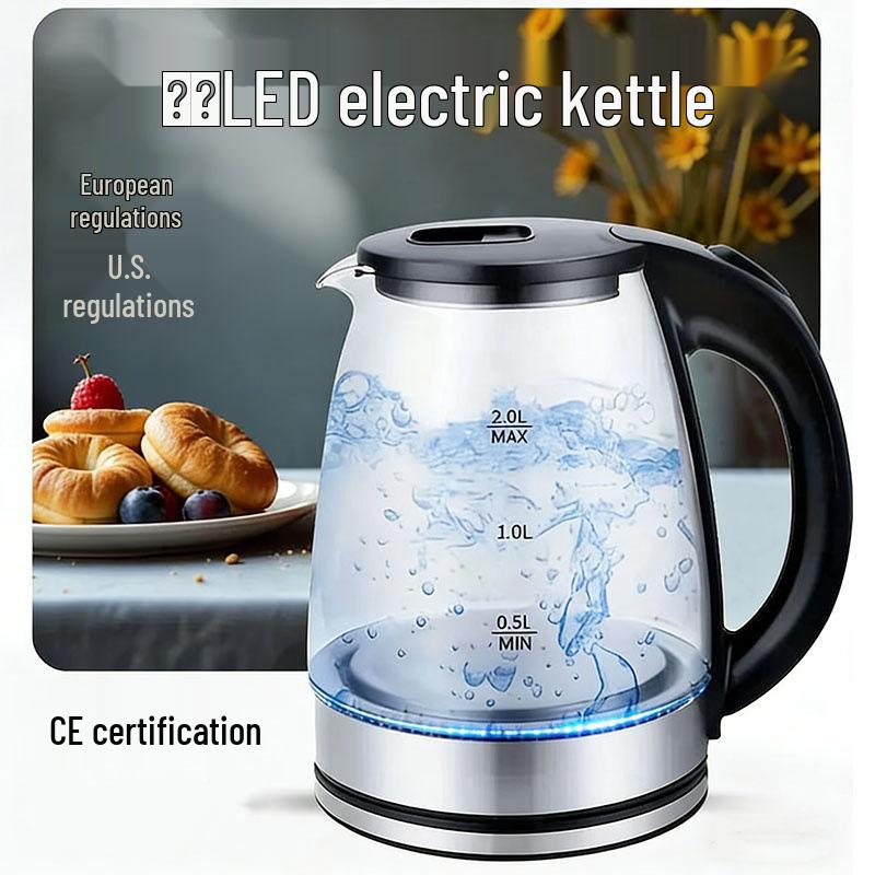 European & British Standard Transparent Electric Glass Kettle for Cross-Border Use US Standard
European & British Standard Transparent Electric Glass Kettle for Cross-Border Use US Standard