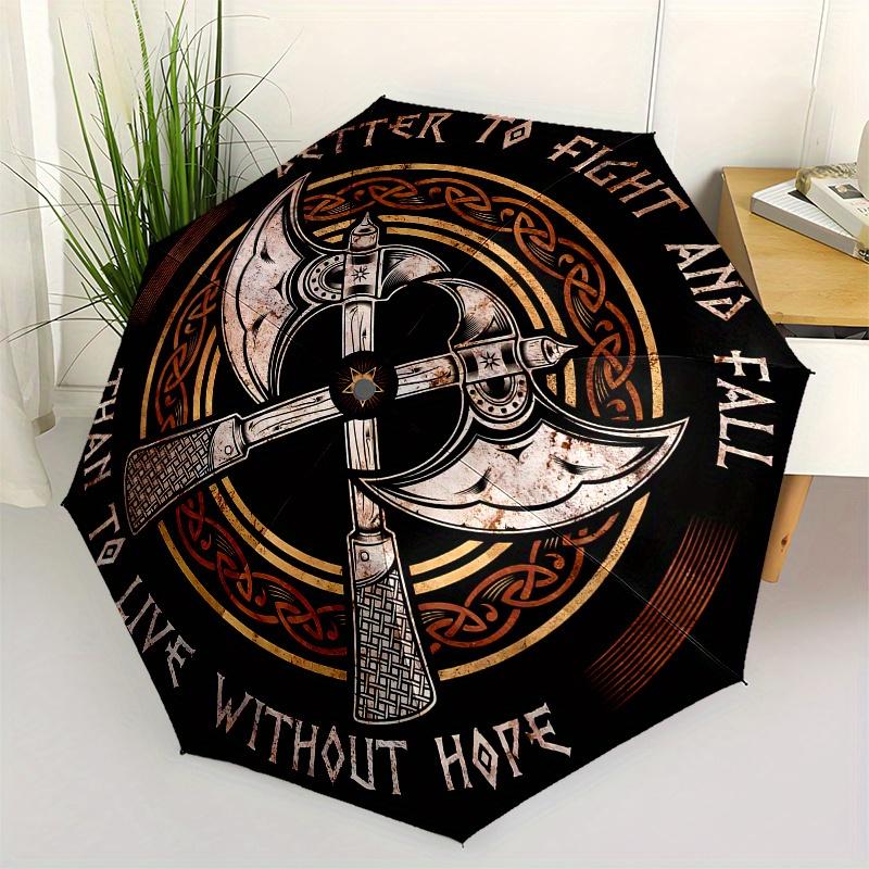 Better to Fight and Fall Than to Live Without Hope Viking Axes T Shirt Umbrella, Portable 3 Fold Compact Umbrella for Men & Women,S84
Better to Fight and Fall Than to Live Without Hope Viking Axes T Shirt Umbrella, Portable 3 Fold Compact Umbrella for Men & Women,S84