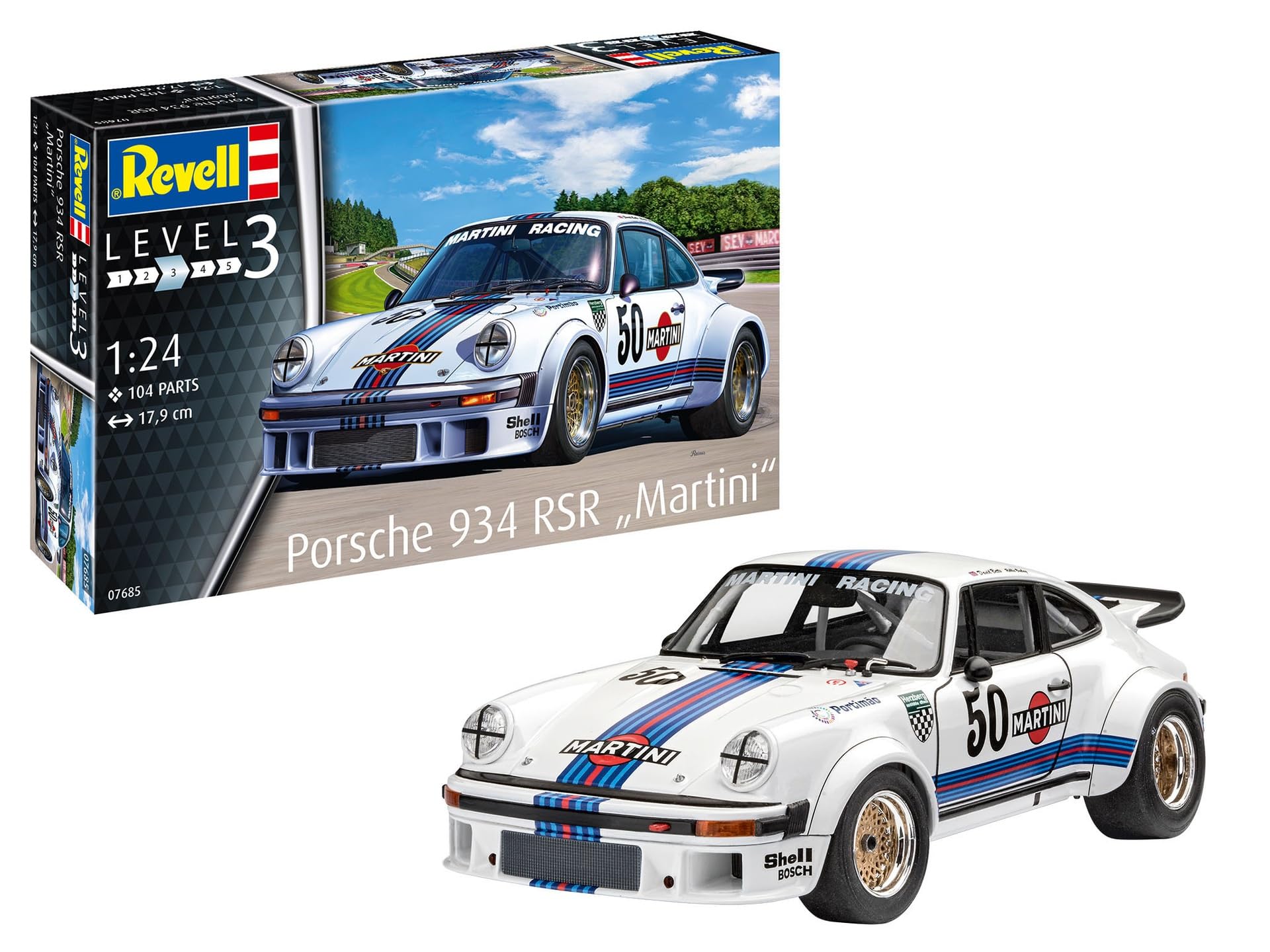 Немецкий Revell 1/24 Porsche 934 RSR Martini Пластиковая модель 07685
Немецкий Revell 1/24 Porsche 934 RSR Martini Пластиковая модель 07685