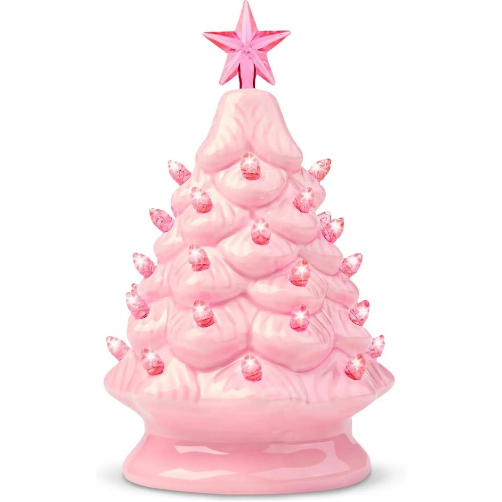 7 Pink Ceramic Xmas Tree Prelit Tabletop Xmas Ceramic Tree featuring Extra Clear Top Star designed for Xmas Holiday Present 7 INCH
7 Pink Ceramic Xmas Tree Prelit Tabletop Xmas Ceramic Tree featuring Extra Clear Top Star designed for Xmas Holiday Present 7 INCH