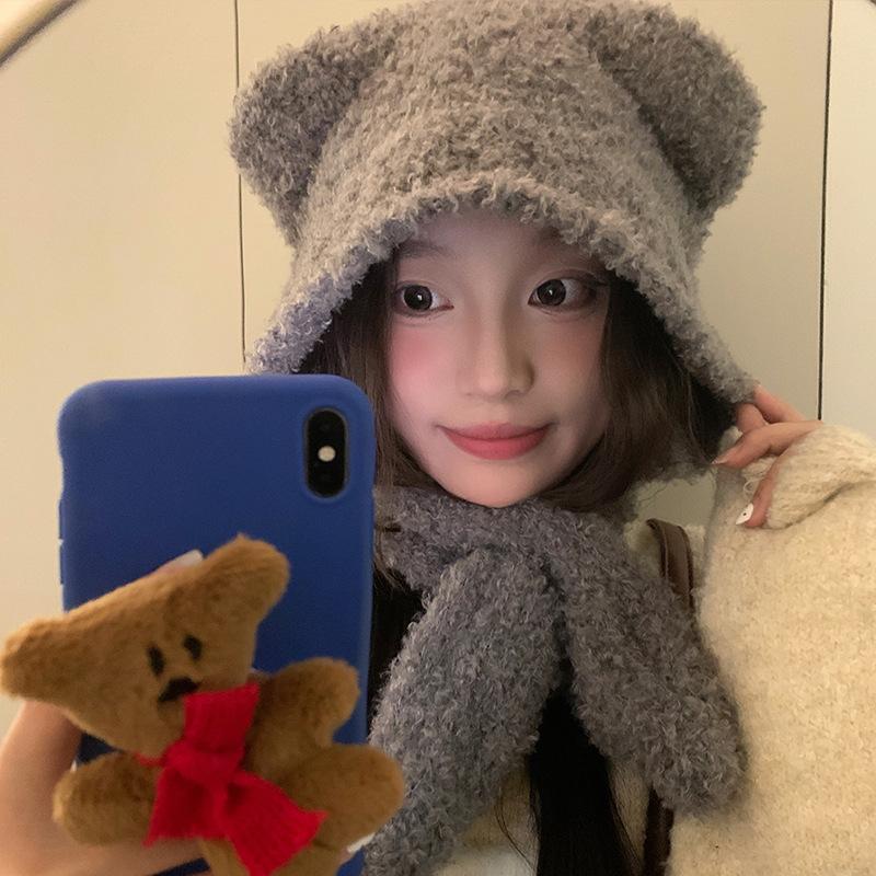ColdSeason Plush Cute Wool Hat for Women Simple and Versatile Outside Knitted Cold Proof and Warm Ear Protecting Style Bear Hat one size
ColdSeason Plush Cute Wool Hat for Women Simple and Versatile Outside Knitted Cold Proof and Warm Ear Protecting Style Bear Hat one size