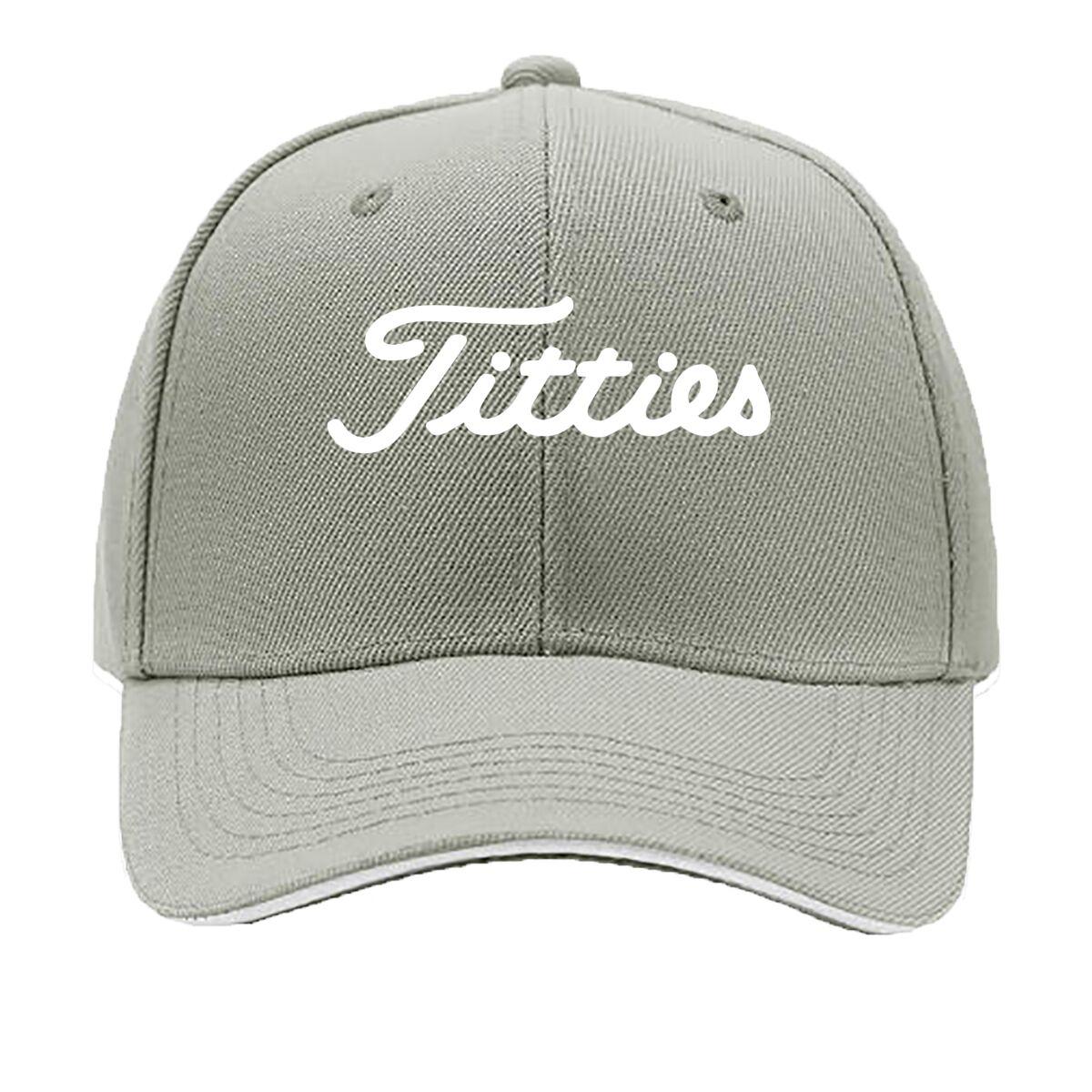 Titties Bold Text Art Sandwich Baseball Cap One Size сірий колір
Titties Bold Text Art Sandwich Baseball Cap One Size сірий колір