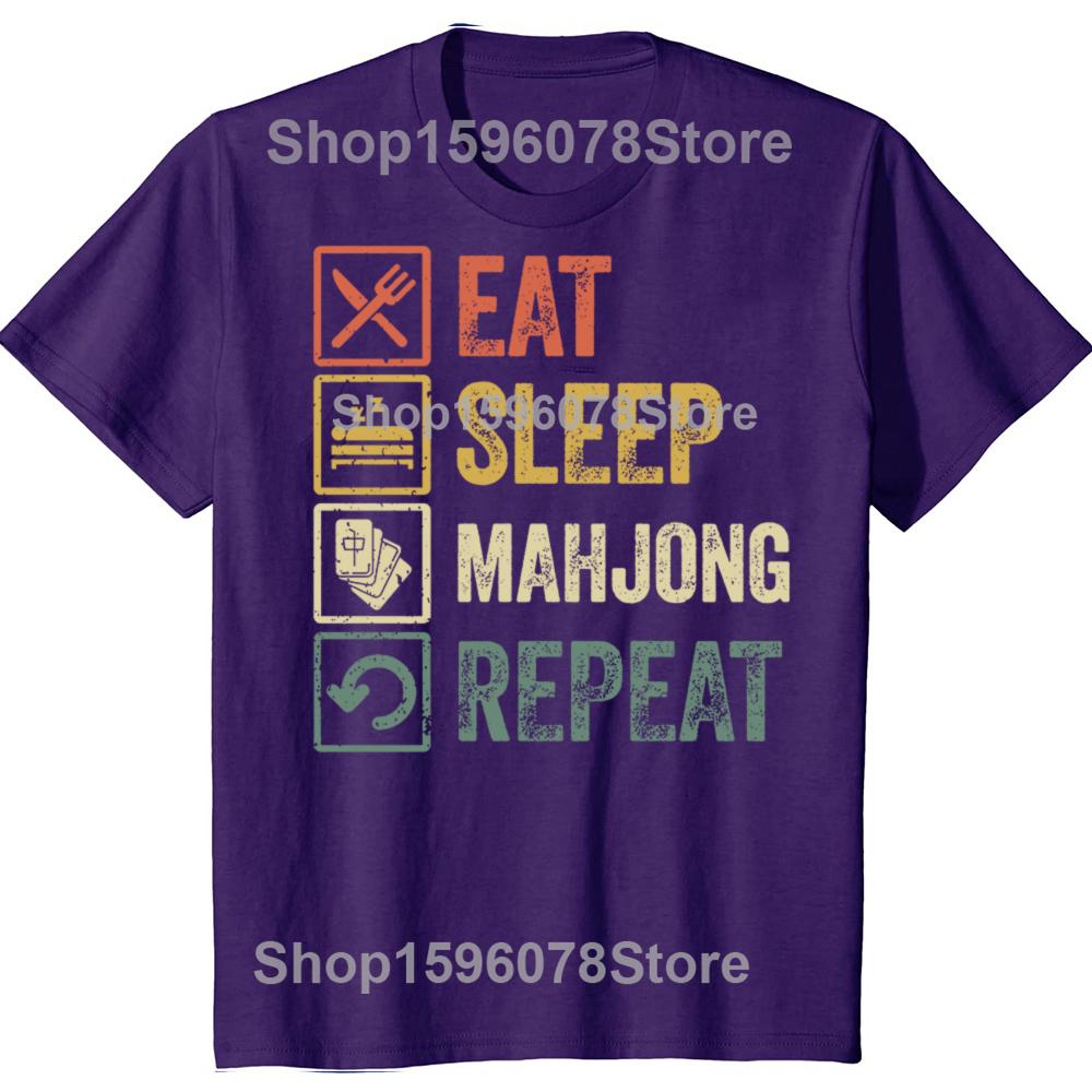 Funny Eat Sleep Mahjong Repeat Retro Vintage Gift T Shirts Men Cotton Streetwear Tee Shirt Short Sleeve Unisex Loose Clothing 4XL
Funny Eat Sleep Mahjong Repeat Retro Vintage Gift T Shirts Men Cotton Streetwear Tee Shirt Short Sleeve Unisex Loose Clothing 4XL