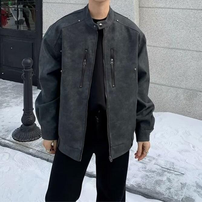 2024 Men s High-End Retro Distressed Motorcycle Jacket - Spring/Autumn, American Street Style with Rivet Accents. XL сірий колір
2024 Men s High-End Retro Distressed Motorcycle Jacket - Spring/Autumn, American Street Style with Rivet Accents. XL сірий колір