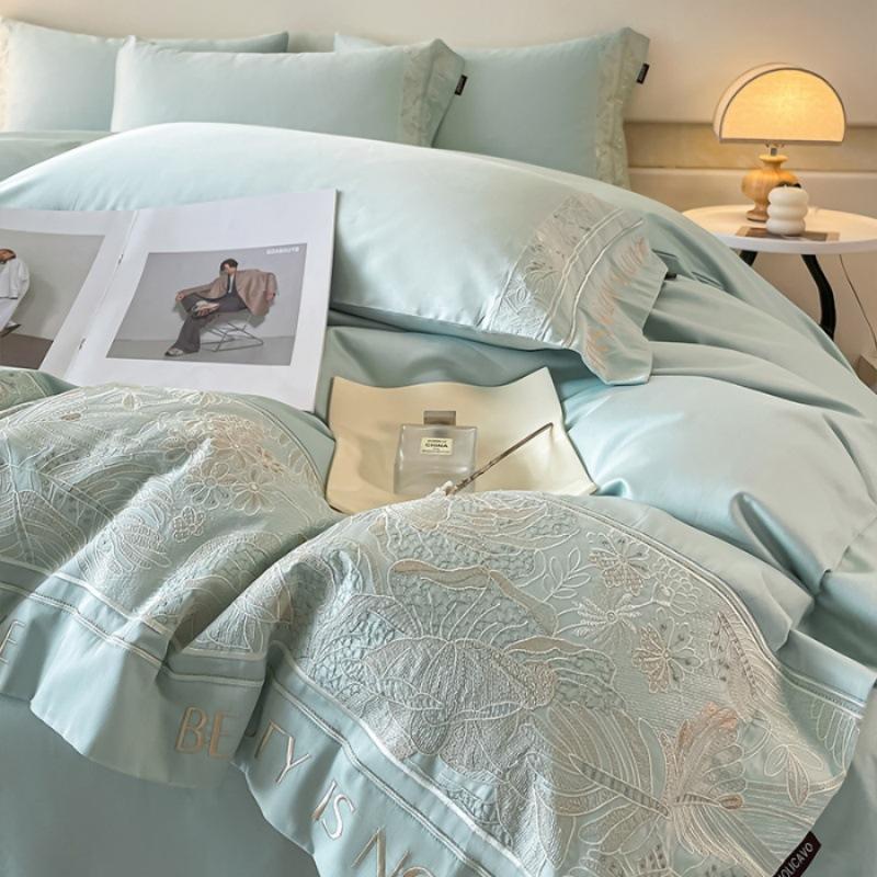 Premium Sense Maternal And Infant Grade Class A 200 Long-Staple Cotton4-Pcsflower Embroidery Quilt Cover Cotton Light Luxury Bedding 1.5m bed sheet 4pc; quilt 2*2.3m
Premium Sense Maternal And Infant Grade Class A 200 Long-Staple Cotton4-Pcsflower Embroidery Quilt Cover Cotton Light Luxury Bedding 1.5m bed sheet 4pc; quilt 2*2.3m