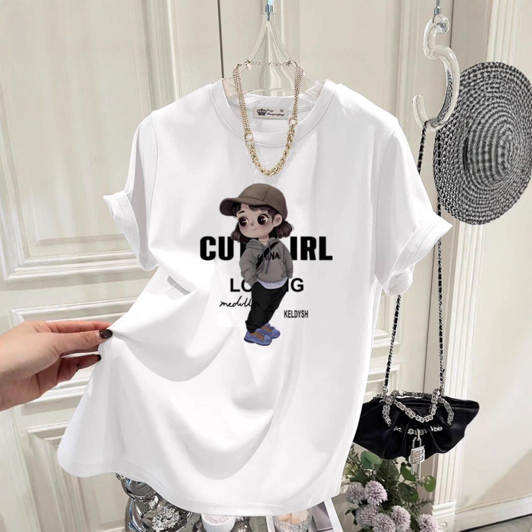 Oversized Round Neck Short Sleeve Women s T-Shirt - 2025 Summer Korean Style Cute Print Mid-Length XL
Oversized Round Neck Short Sleeve Women s T-Shirt - 2025 Summer Korean Style Cute Print Mid-Length XL