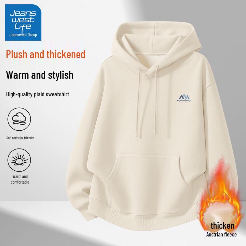 JEANSWEST LIFE Men s Fleece-lined Hooded Sweatshirt 3XL
JEANSWEST LIFE Men s Fleece-lined Hooded Sweatshirt 3XL