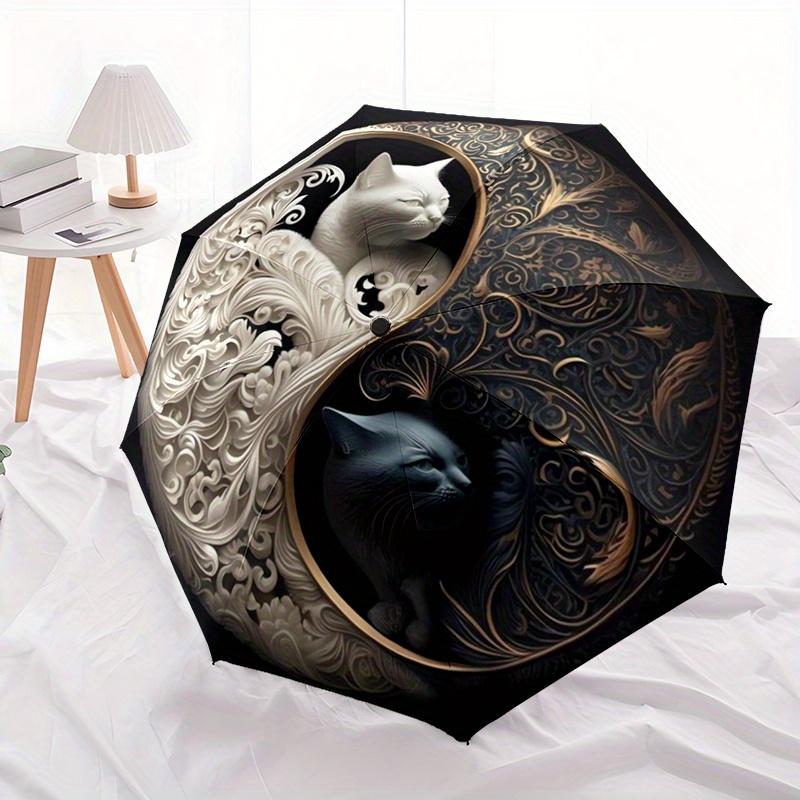 1pc Yin-Yang Cats Automatic Folding Umbrella - Compact Lightweight Retractable Design with 8 Ribs, Elegant Black & White Flora (as the picture,Iron&8K)
1pc Yin-Yang Cats Automatic Folding Umbrella - Compact Lightweight Retractable Design with 8 Ribs, Elegant Black & White Flora (as the picture,Iron&8K)