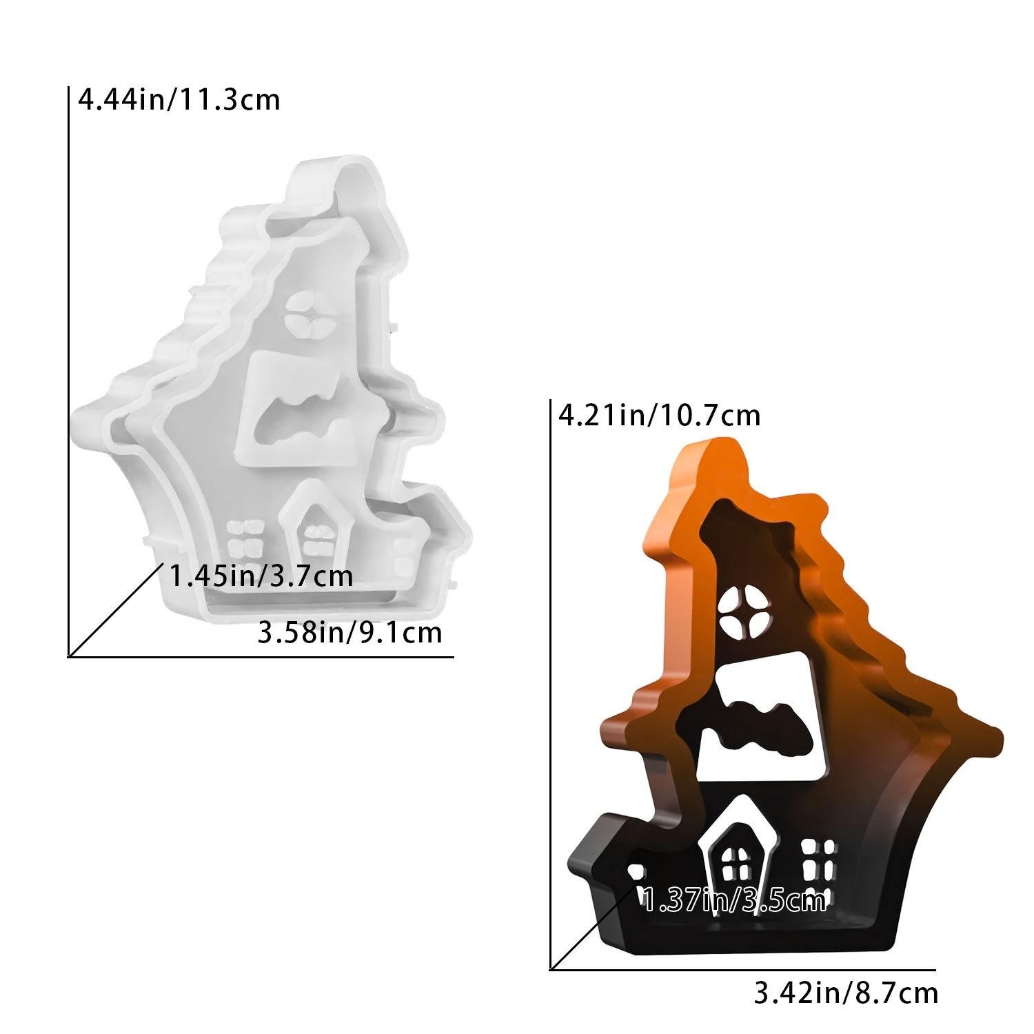 Halloween Ghost House Mold Multifunctional Spooky Plaster Decor Mold Candlestick Craft Mold Flexible For Desktop Decorations
Halloween Ghost House Mold Multifunctional Spooky Plaster Decor Mold Candlestick Craft Mold Flexible For Desktop Decorations