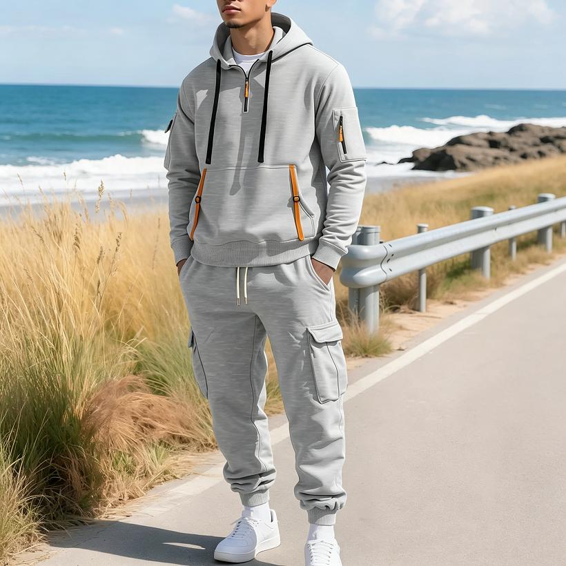 Men s Fleece-Lined Hoodie with Zipper Multi-Pocket Work Pants Set New Autumn/Winter Comfortable Hoodies + Pants Suit XXXL світло-сірого кольору
Men s Fleece-Lined Hoodie with Zipper Multi-Pocket Work Pants Set New Autumn/Winter Comfortable Hoodies + Pants Suit XXXL світло-сірого кольору