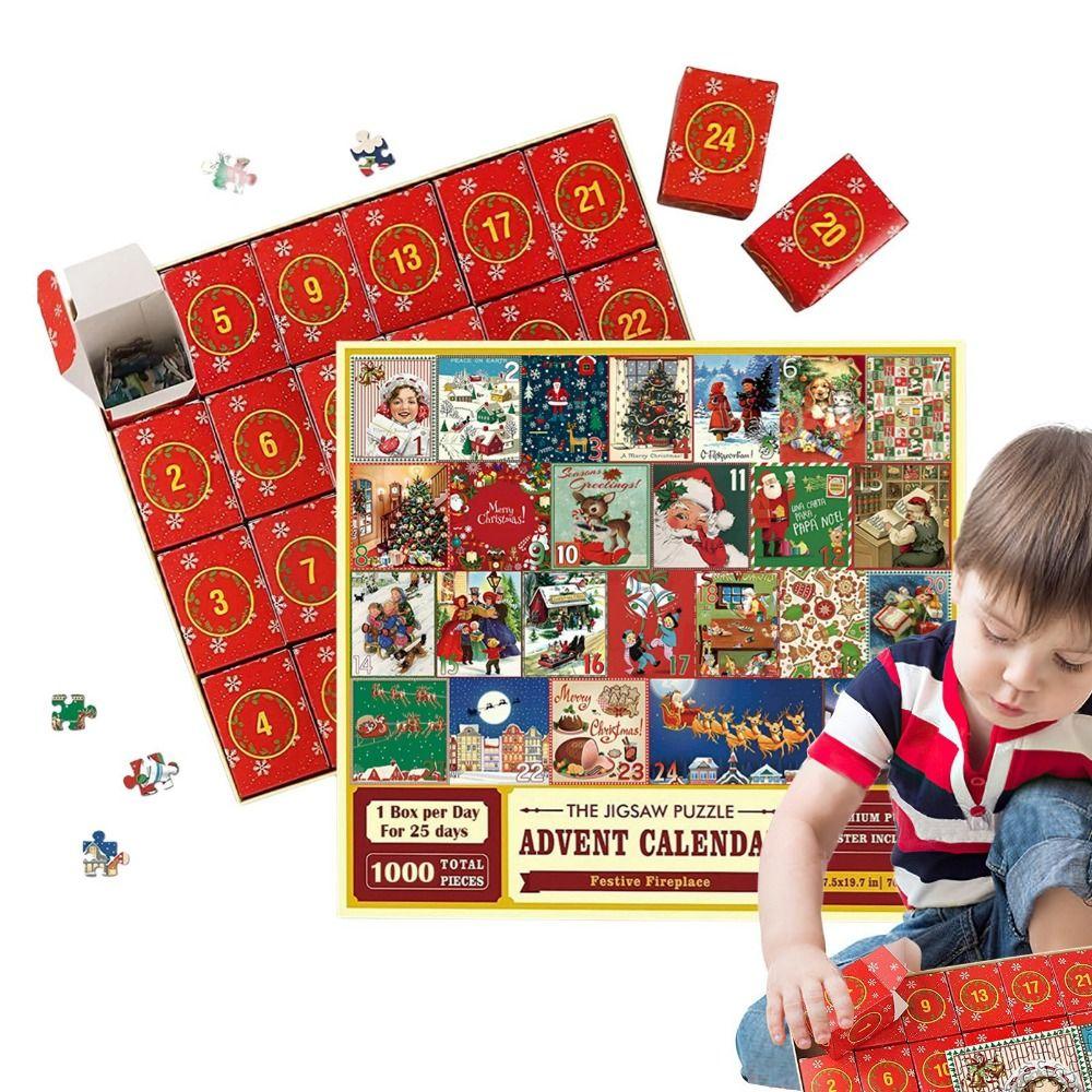24 Boxes 24 Days Countdown Calendars 1000 Pieces Puzzle Santa Claus Gift Puzzle Kids Toy
24 Boxes 24 Days Countdown Calendars 1000 Pieces Puzzle Santa Claus Gift Puzzle Kids Toy