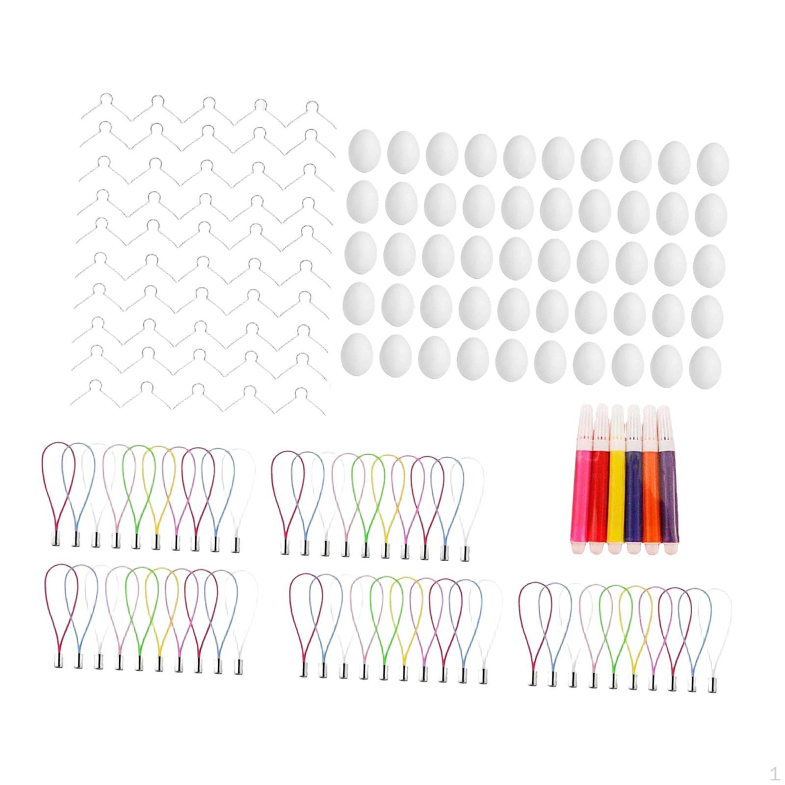 50Pcs Easter Egg DIY Kit with 6 Color Pens Unfinished Artificial Eggs for School Activities Hanging
50Pcs Easter Egg DIY Kit with 6 Color Pens Unfinished Artificial Eggs for School Activities Hanging