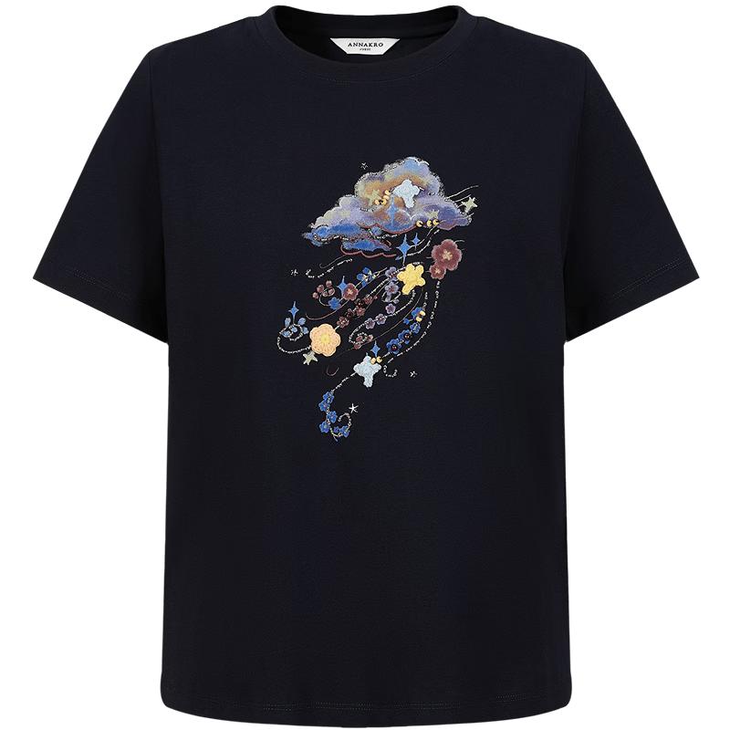 JUZI An nakou Women s Casual Beaded Meteor Cloud Print Round Neck T-shirt S
JUZI An nakou Women s Casual Beaded Meteor Cloud Print Round Neck T-shirt S