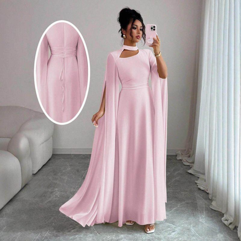 New Elegant Fashion Dress Solid Color Dress Pink M
New Elegant Fashion Dress Solid Color Dress Pink M