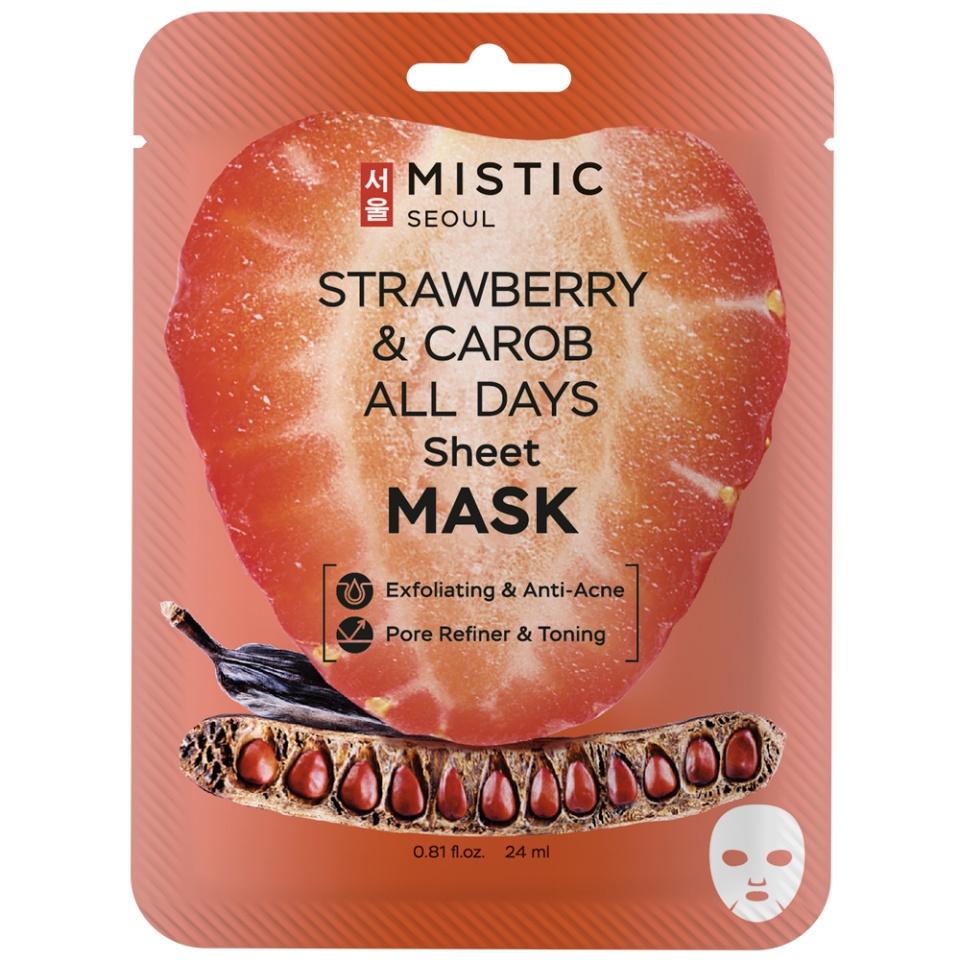 MISTIC STRAWBERRY AND CAROB ALL DAYS Sheet MASK Тканевая маска для лица с экстрактами клубники и кэроба 24мл
MISTIC STRAWBERRY AND CAROB ALL DAYS Sheet MASK Тканевая маска для лица с экстрактами клубники и кэроба 24мл