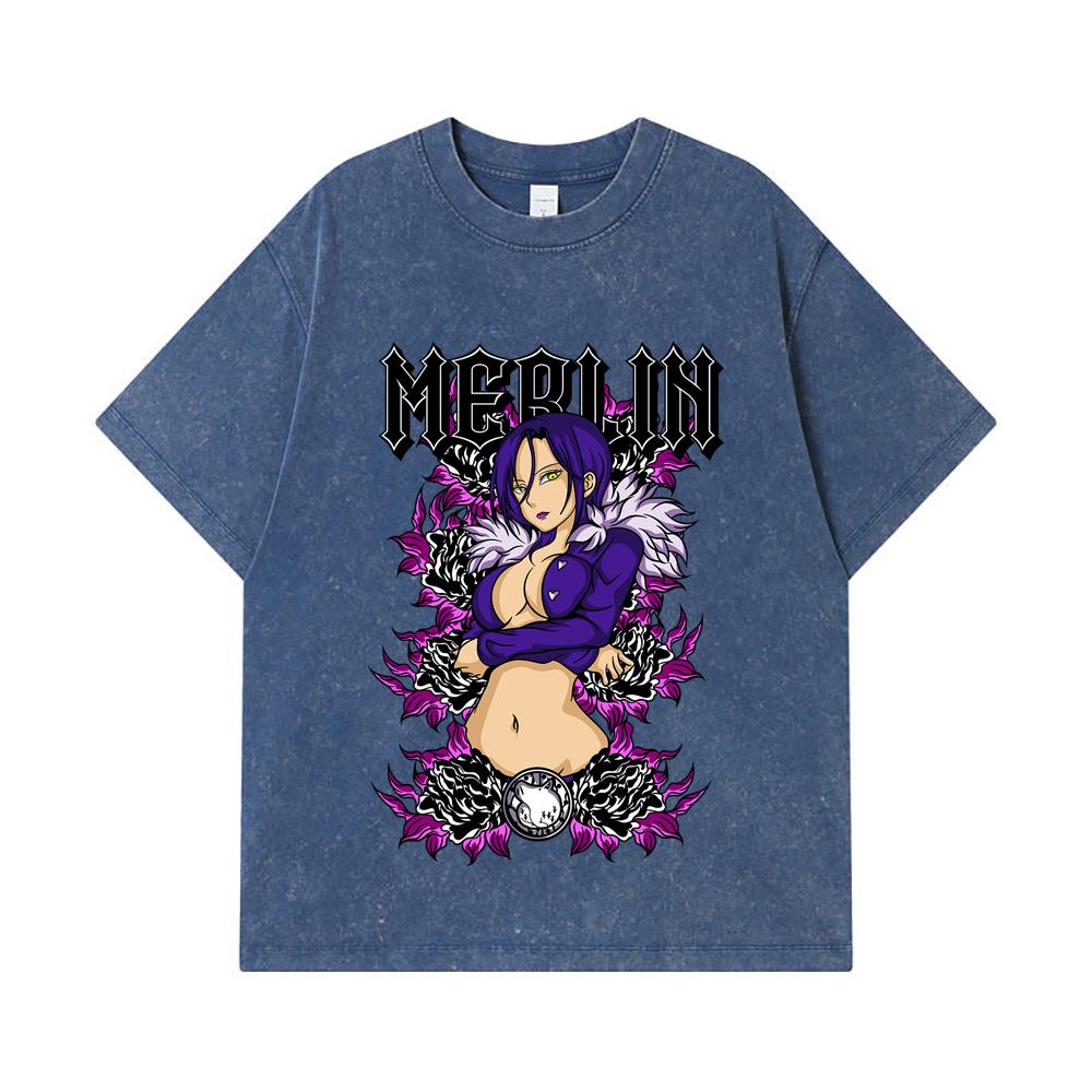 275 GSM Washed T-shirts 100% Cotton Seven Deadly Sins V8 Merlin Print Unisex Heavy Cotton T Shirt 2XL королівський синій колір
275 GSM Washed T-shirts 100% Cotton Seven Deadly Sins V8 Merlin Print Unisex Heavy Cotton T Shirt 2XL королівський синій колір