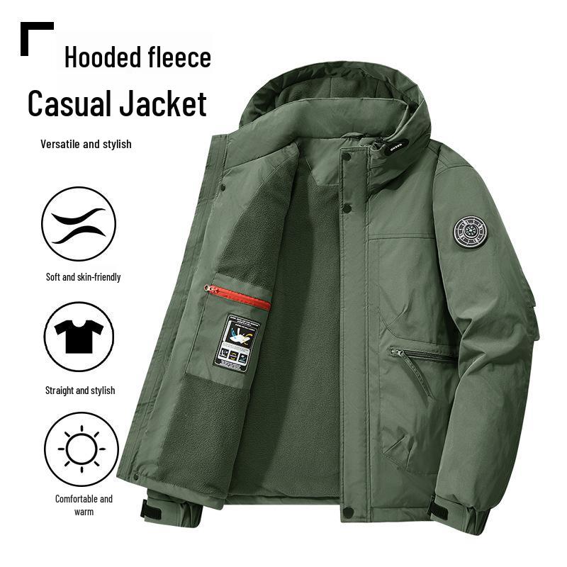 Men s Winter Hooded Cotton Jacket with Velvet Lining - Warm, Thick, Loose Fit, Plus Size Workwear Coat 2XL армія зелений колір
Men s Winter Hooded Cotton Jacket with Velvet Lining - Warm, Thick, Loose Fit, Plus Size Workwear Coat 2XL армія зелений колір
