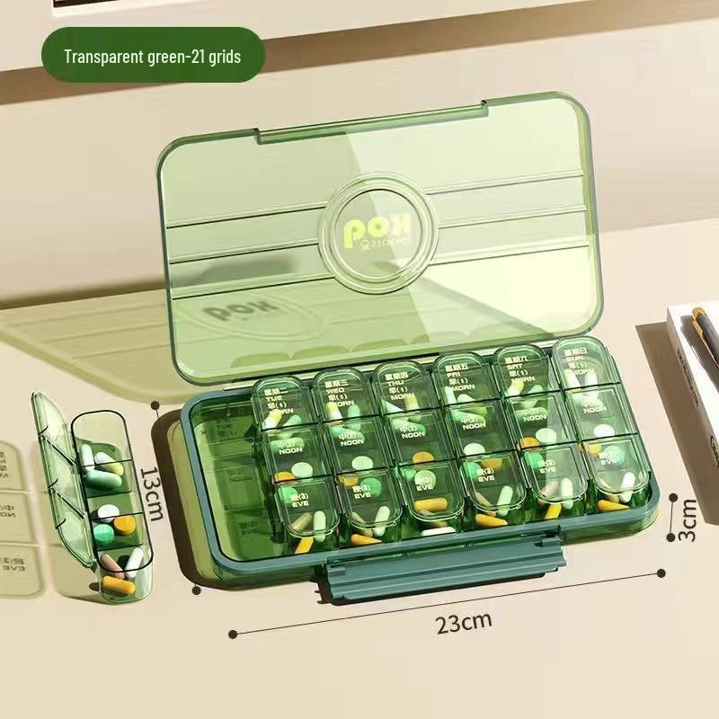 Еженедельный органайзер для таблеток - 7 дней, 3 раза в день, большая вместимость, портативный дозатор лекарств
Еженедельный органайзер для таблеток - 7 дней, 3 раза в день, большая вместимость, портативный дозатор лекарств