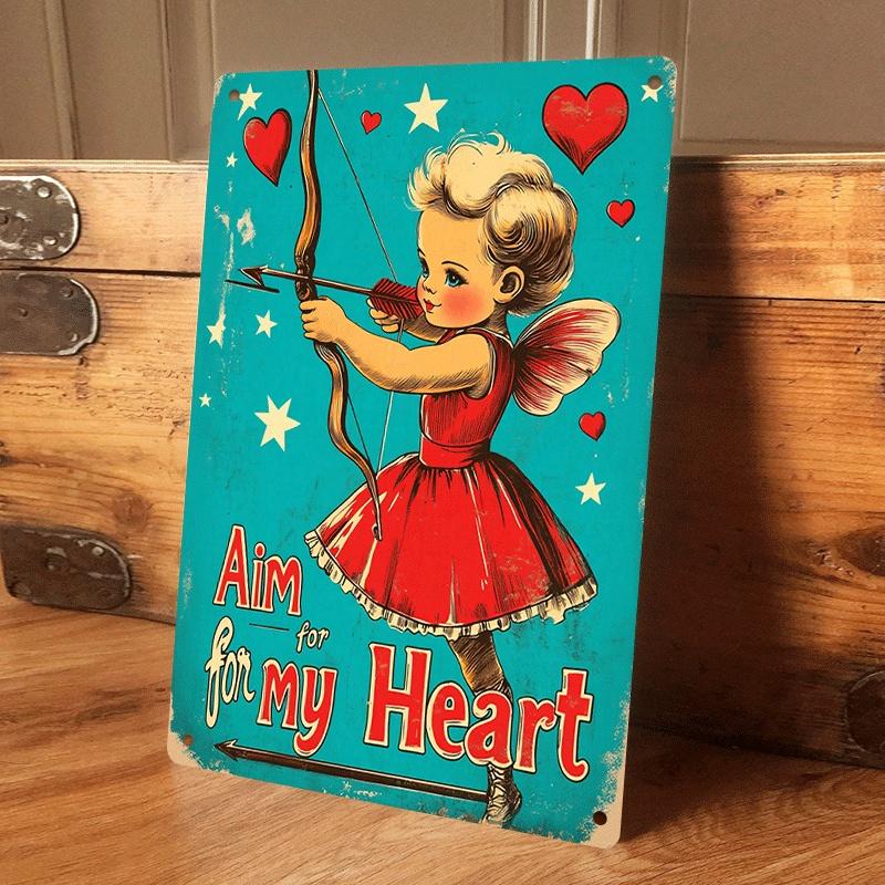 1 piece of vintage Cupid heart tin wall hanging plaque, American country style decorative painting, living room/bedroom wall dec (as the picture,20x30cm)
1 piece of vintage Cupid heart tin wall hanging plaque, American country style decorative painting, living room/bedroom wall dec (as the picture,20x30cm)