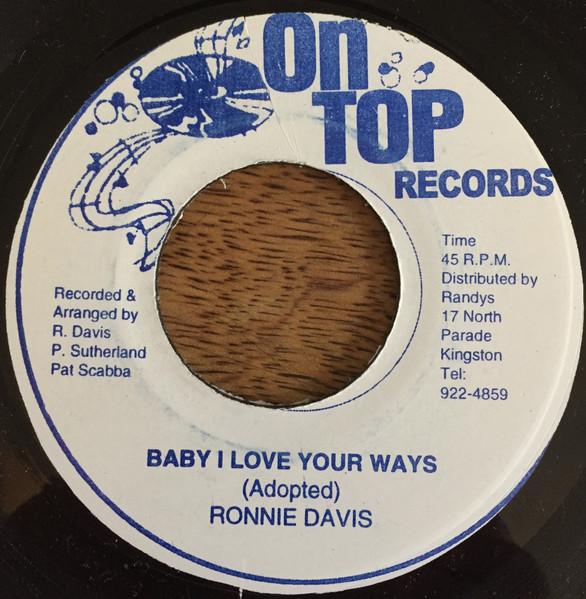 7inch Record RONNIE DAVIS - Baby I Love Your Ways / Chassing Yo NONE On Top Records Jamaica Reggae, Ska & Dub Used
7inch Record RONNIE DAVIS - Baby I Love Your Ways / Chassing Yo NONE On Top Records Jamaica Reggae, Ska & Dub Used
