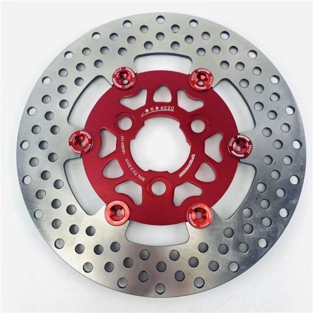 Universal CNC Aluminum alloy Floating disk motorcycle brake disc 220mm Hole pitch 57mm For Scooter Sport-bike New Red
Universal CNC Aluminum alloy Floating disk motorcycle brake disc 220mm Hole pitch 57mm For Scooter Sport-bike New Red