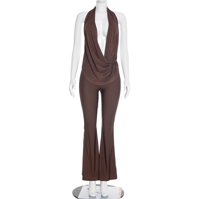 European & American Cross-border Spring/Summer Women s Halter Neck Jumpsuit - Sexy Hollow-out, Flowy Collar, Large Open Back, Fake Two-piece Design Small
European & American Cross-border Spring/Summer Women s Halter Neck Jumpsuit - Sexy Hollow-out, Flowy Collar, Large Open Back, Fake Two-piece Design Small