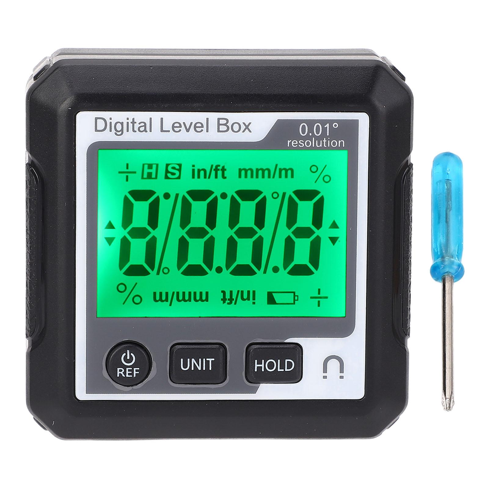 Цифровой уровень с магнитом, электронный угломер, инклинометр, транспортир для обработки древесины, автомат Black White
Цифровой уровень с магнитом, электронный угломер, инклинометр, транспортир для обработки древесины, автомат Black White