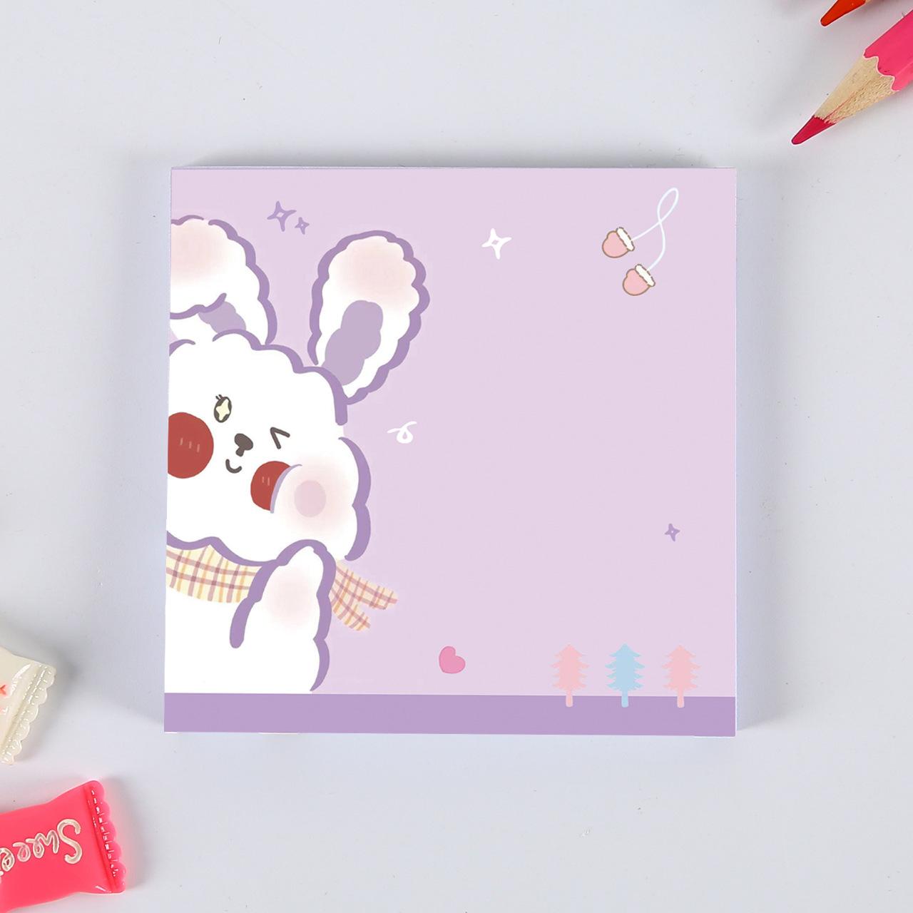 Cartoon Notepad Purple Bear Memo Pad Self-adhesive Sticky Note Decal Scrapbooking DIY Kawaii Diary Stationery School Supplies
Cartoon Notepad Purple Bear Memo Pad Self-adhesive Sticky Note Decal Scrapbooking DIY Kawaii Diary Stationery School Supplies