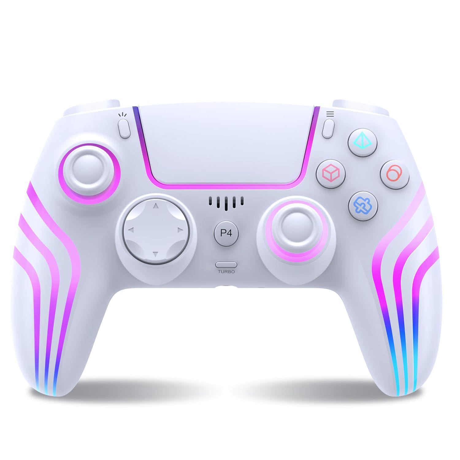 PS4 Bluetooth Game Controller with Motion Sensing, Vibration, Burst, and Headphone Jack - PC eSports Compatible. White
PS4 Bluetooth Game Controller with Motion Sensing, Vibration, Burst, and Headphone Jack - PC eSports Compatible. White