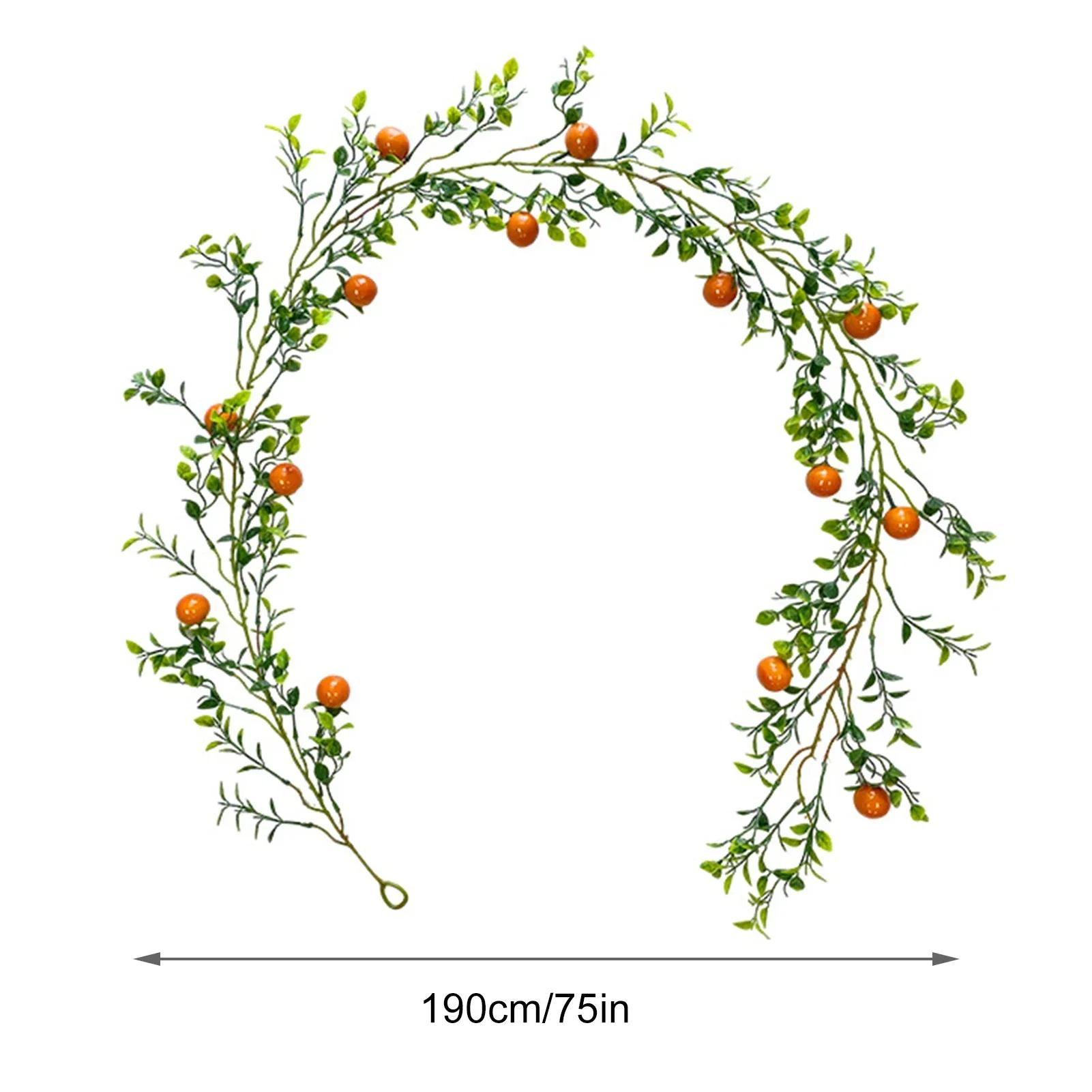 Artificial Green Plants Vine Fake Pomegranate Tangerine Fruit Green Leaves Rattan Twine Home Wall Hanging Decoration Party Decor
Artificial Green Plants Vine Fake Pomegranate Tangerine Fruit Green Leaves Rattan Twine Home Wall Hanging Decoration Party Decor