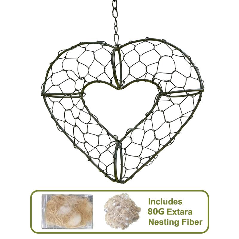 Handmade Fiber Bird Nesting Heart, Refillable Birds Haven 1 Heart Shape Hummingbird Nesting And 80g Of Nest Materials A чёрный
Handmade Fiber Bird Nesting Heart, Refillable Birds Haven 1 Heart Shape Hummingbird Nesting And 80g Of Nest Materials A чёрный