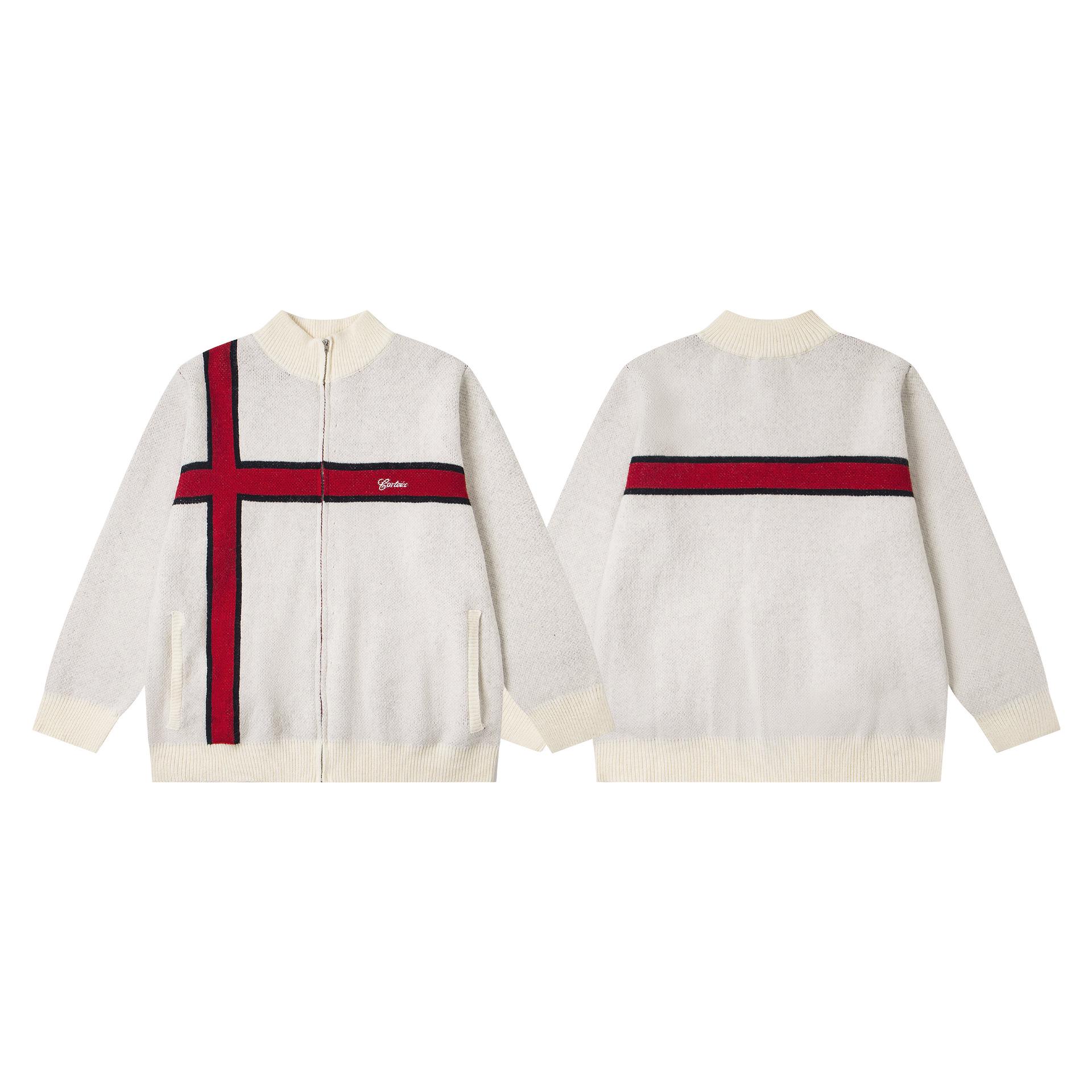 2025 Autumn/Winter C@roteiz Embroidered Stand Collar Zip Cardigan with Red & Blue Striped Trim S абрикосовий
2025 Autumn/Winter C@roteiz Embroidered Stand Collar Zip Cardigan with Red & Blue Striped Trim S абрикосовий