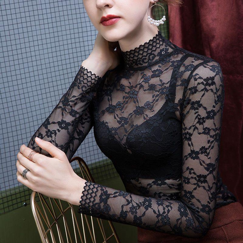 Осенне-зимняя женская кружевная рубашка с длинным рукавом, облегающий топ, новая эластичная футболка, темпераментная блузка XXXL чёрный
Осенне-зимняя женская кружевная рубашка с длинным рукавом, облегающий топ, новая эластичная футболка, темпераментная блузка XXXL чёрный