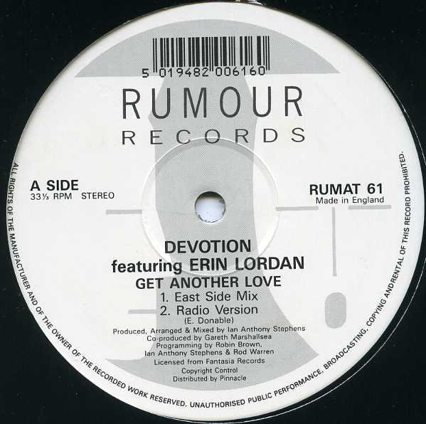 12-дюймовая пластинка DEVOTION, ERIN LORDAN - Get Another Love RUMAT61 Rumour Records 1992 UK Танцевальная и Электронная Музыка Б/У
12-дюймовая пластинка DEVOTION, ERIN LORDAN - Get Another Love RUMAT61 Rumour Records 1992 UK Танцевальная и Электронная Музыка Б/У