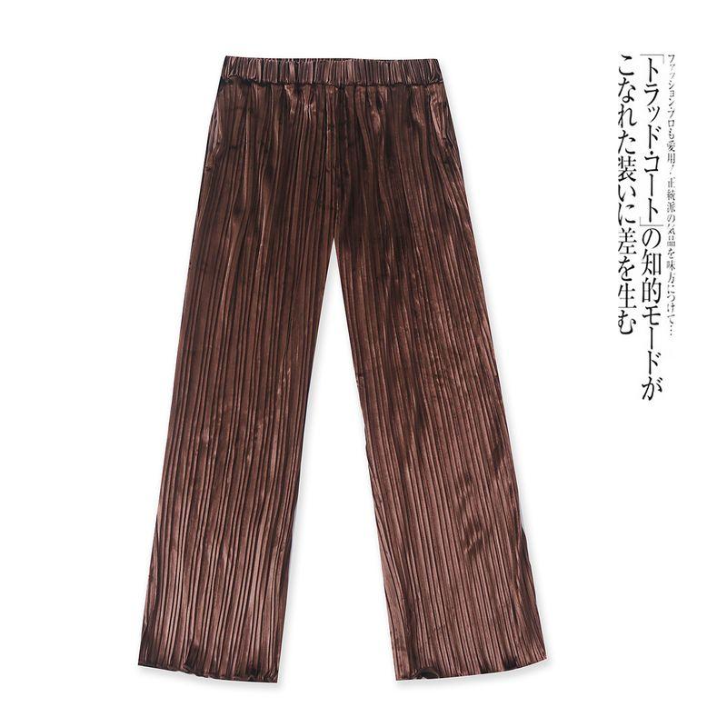 Japanese Single Pleated Velvet Wide-Leg Pants Autumn New Women s Clothes Younger Fashion Elastic Waist Pure Color Elastic Pants 32044 Coffee A- 8-19-3 SS
Japanese Single Pleated Velvet Wide-Leg Pants Autumn New Women s Clothes Younger Fashion Elastic Waist Pure Color Elastic Pants 32044 Coffee A- 8-19-3 SS