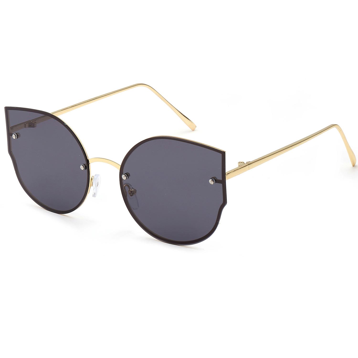 Solid Sunglasses For Women And Men Fashion Metal Sunglasses Cat-eye Glasses Simple Irregular Rimless Gold Black Frame
Solid Sunglasses For Women And Men Fashion Metal Sunglasses Cat-eye Glasses Simple Irregular Rimless Gold Black Frame