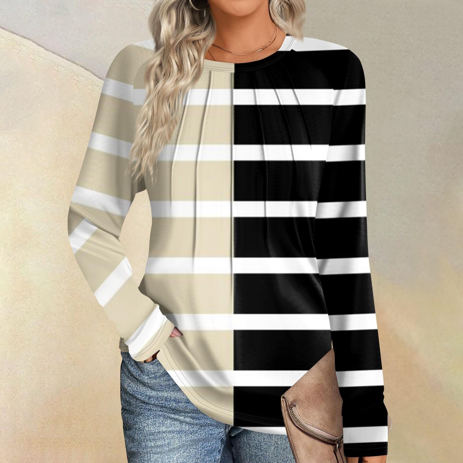 Женская мода повседневная полосатая, цветная пэчворк с длинным рукавом и круглым вырезом XL жёлтый
Женская мода повседневная полосатая, цветная пэчворк с длинным рукавом и круглым вырезом XL жёлтый