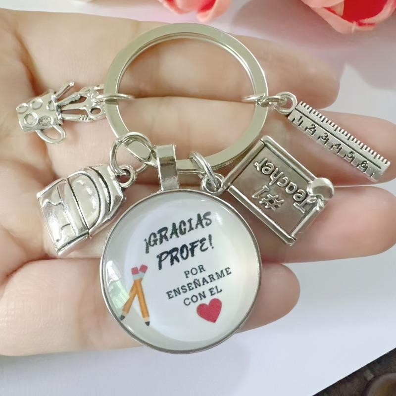 Teacher Appreciation Round Glass Pendant Keychain with Design Theme
Teacher Appreciation Round Glass Pendant Keychain with Design Theme