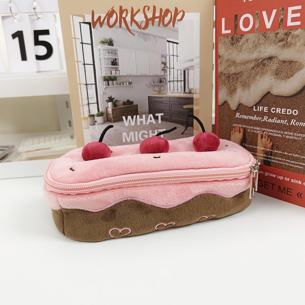 Cherry Cake Shape Exquisite Storage Bag Dacron Stationery Bag Creative Cute Plush Pen Bag
Cherry Cake Shape Exquisite Storage Bag Dacron Stationery Bag Creative Cute Plush Pen Bag