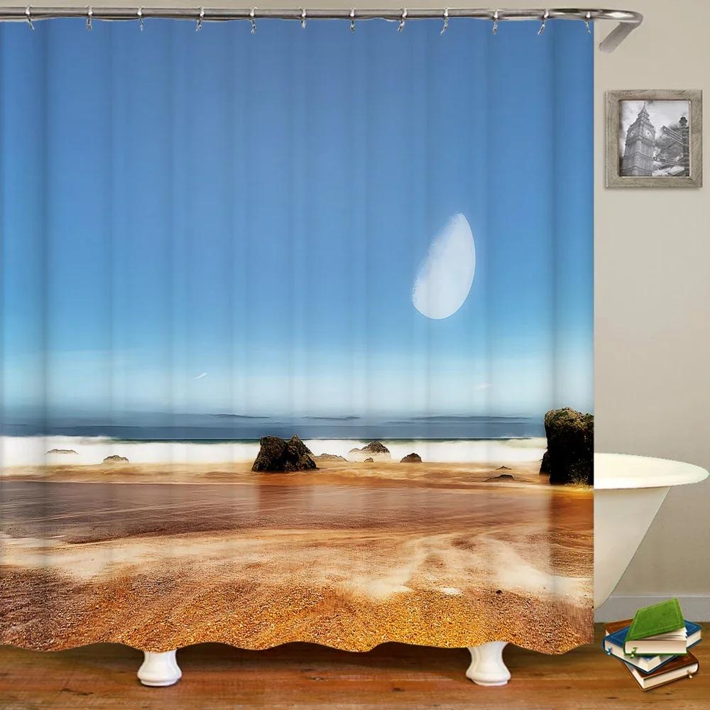 Bathroom Waterproof Shower Curtain Sunset Dusk Beach Scenery Seaside Printing Polyester Home Decoration Curtain With Hook W60H190(CM)-1 Pcs
Bathroom Waterproof Shower Curtain Sunset Dusk Beach Scenery Seaside Printing Polyester Home Decoration Curtain With Hook W60H190(CM)-1 Pcs