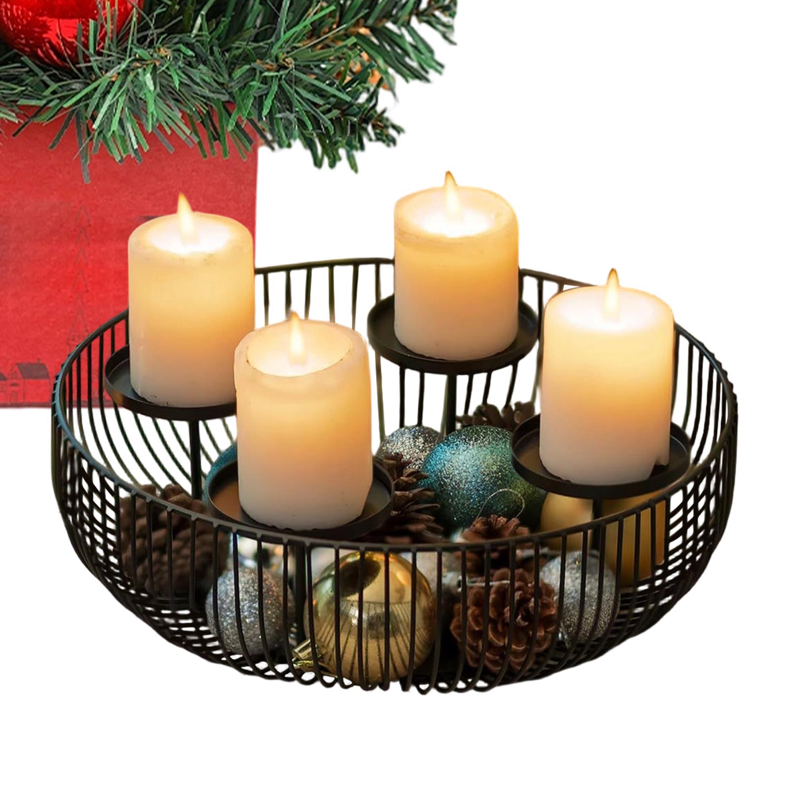 4-grid Christmas Advent Wreath Candle Holder Metal Black Cylindrical Candle Holder Decorative Candlestick Centerpiece For Party CHINA
4-grid Christmas Advent Wreath Candle Holder Metal Black Cylindrical Candle Holder Decorative Candlestick Centerpiece For Party CHINA