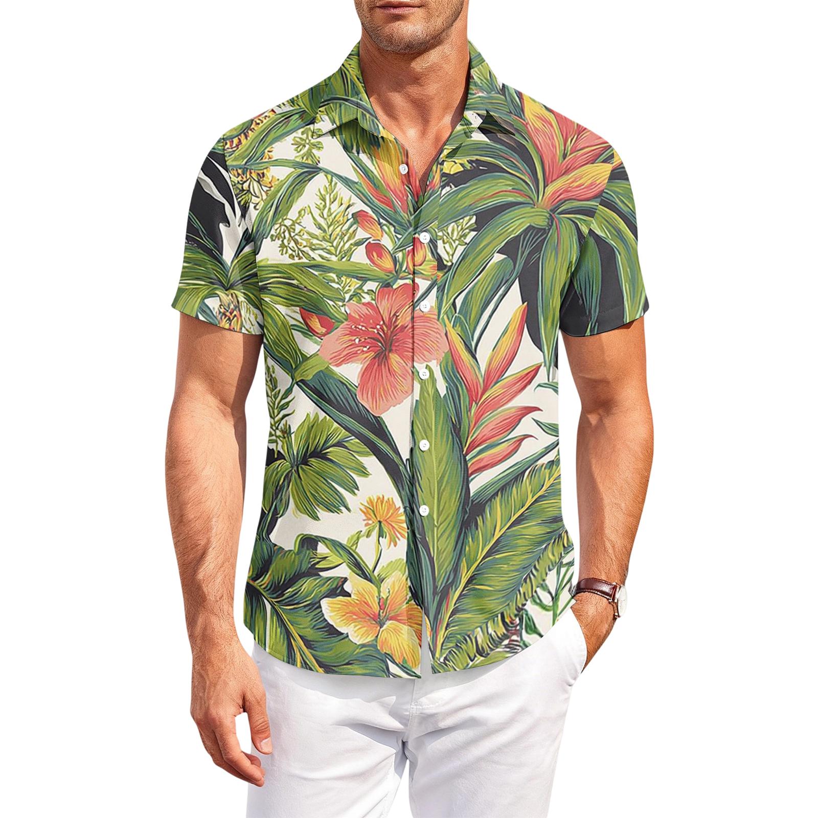 Men s Casual, Loose-Fit Short-Sleeve Shirt With Hawaiian Print XXXXL
Men s Casual, Loose-Fit Short-Sleeve Shirt With Hawaiian Print XXXXL