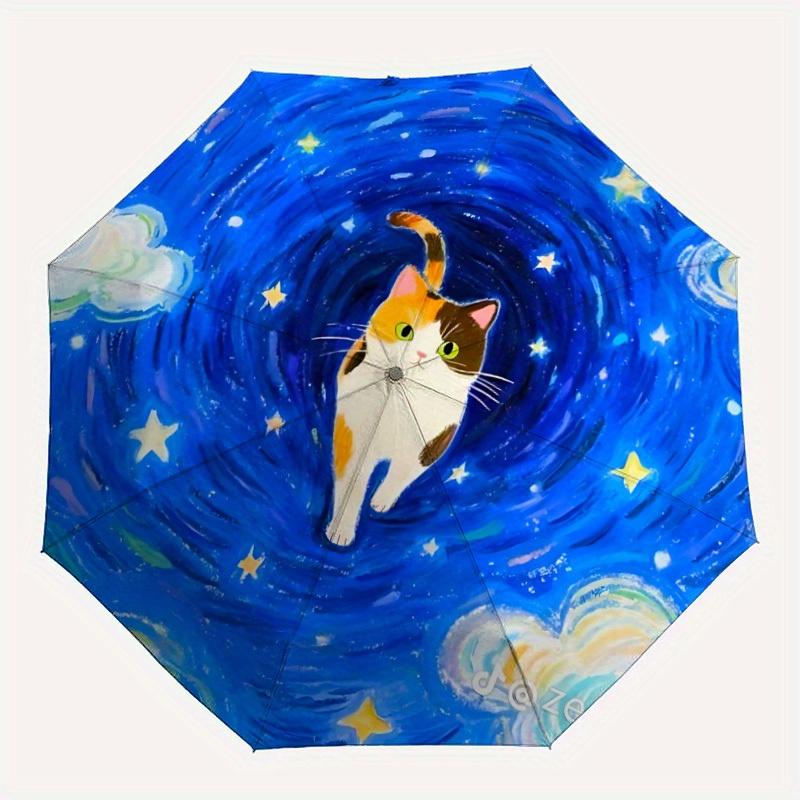 1pc Cosmic Cat Automatic Open/close Folding Umbrella, Compact Portable Travel Umbrella, Perfect Birthday/Christmas, Cute Umbrella, Durable C
1pc Cosmic Cat Automatic Open/close Folding Umbrella, Compact Portable Travel Umbrella, Perfect Birthday/Christmas, Cute Umbrella, Durable C