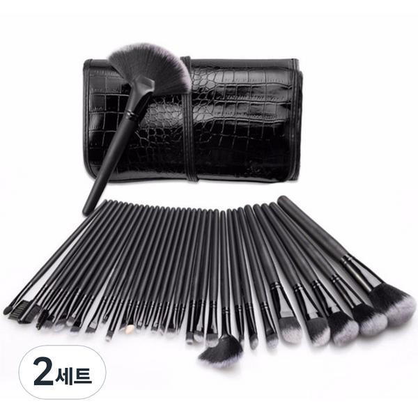 Crocodile pouch brush 32-piece set, black, 2 sets, the most popular beauty accessory in Korea
Crocodile pouch brush 32-piece set, black, 2 sets, the most popular beauty accessory in Korea
