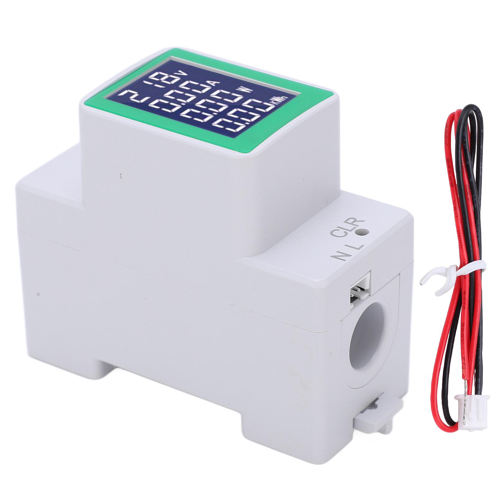 PZEM008 LCD Digital Display Ammeter Voltmeter Multifunctional Rail Wattmeter AC 50300V
PZEM008 LCD Digital Display Ammeter Voltmeter Multifunctional Rail Wattmeter AC 50300V
