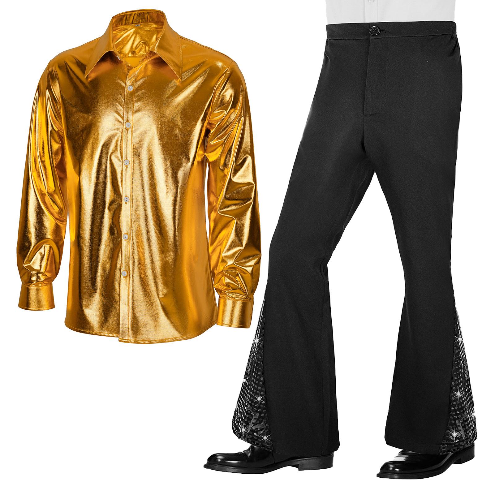 1970s Retro Men s Disco Suit Set: European & American Style for Parties & Performances M золотой
1970s Retro Men s Disco Suit Set: European & American Style for Parties & Performances M золотой