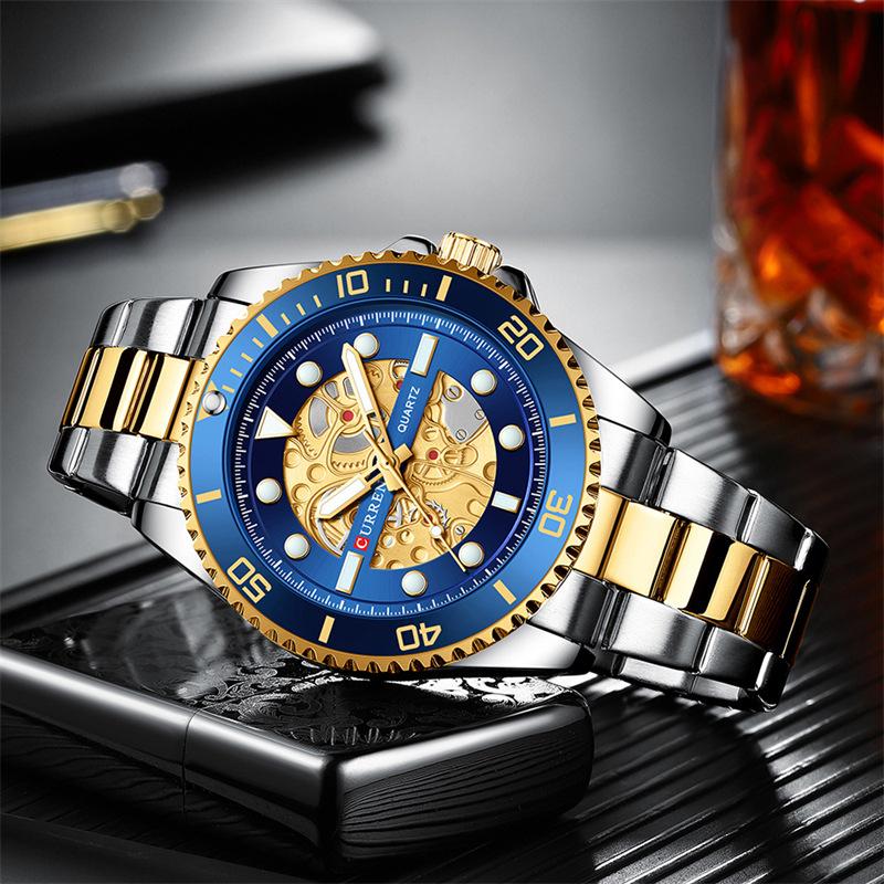 Curren Men s Casual Watch Mechanical Wind Hollow Out Creative Quartz Wrist Watch Steel Belt Luminous Watch чорний
Curren Men s Casual Watch Mechanical Wind Hollow Out Creative Quartz Wrist Watch Steel Belt Luminous Watch чорний