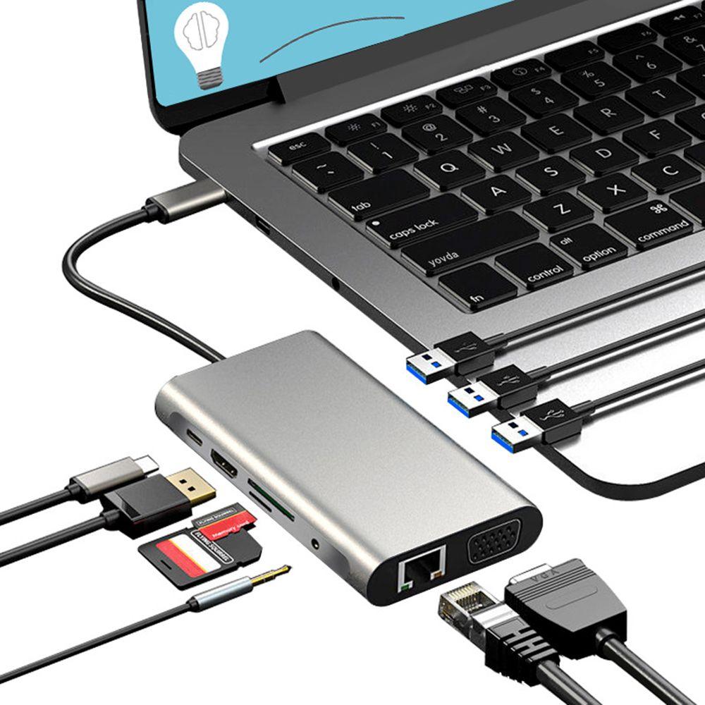 Док-станция USB 3.0 3,5 мм SD TF VGA 4K HDMI Конвертер 10 в 1 USB Type-C HUB Gigabit Ethernet
Док-станция USB 3.0 3,5 мм SD TF VGA 4K HDMI Конвертер 10 в 1 USB Type-C HUB Gigabit Ethernet