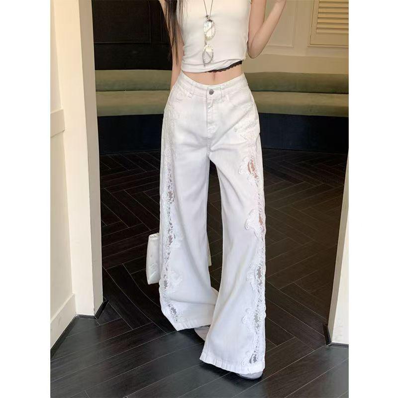 2026 Lace Patchwork High-Waisted Wide-Leg Denim Pants for Spring and Autumn S (40-45 kg)
2026 Lace Patchwork High-Waisted Wide-Leg Denim Pants for Spring and Autumn S (40-45 kg)