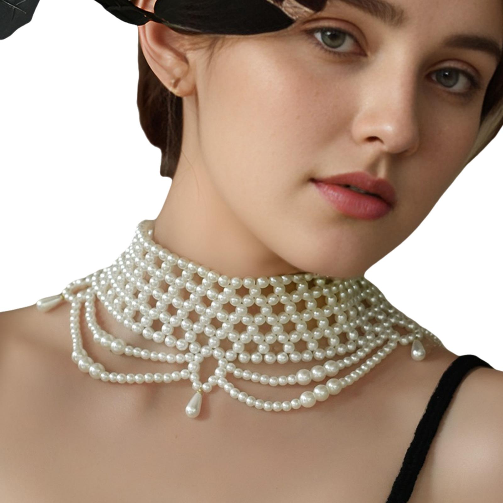Delicate Multi Layer White Pearls Necklace Comfortable Wear Jewelry Gift for Bridesmaids Anniversary Celebrations 1 білий
Delicate Multi Layer White Pearls Necklace Comfortable Wear Jewelry Gift for Bridesmaids Anniversary Celebrations 1 білий